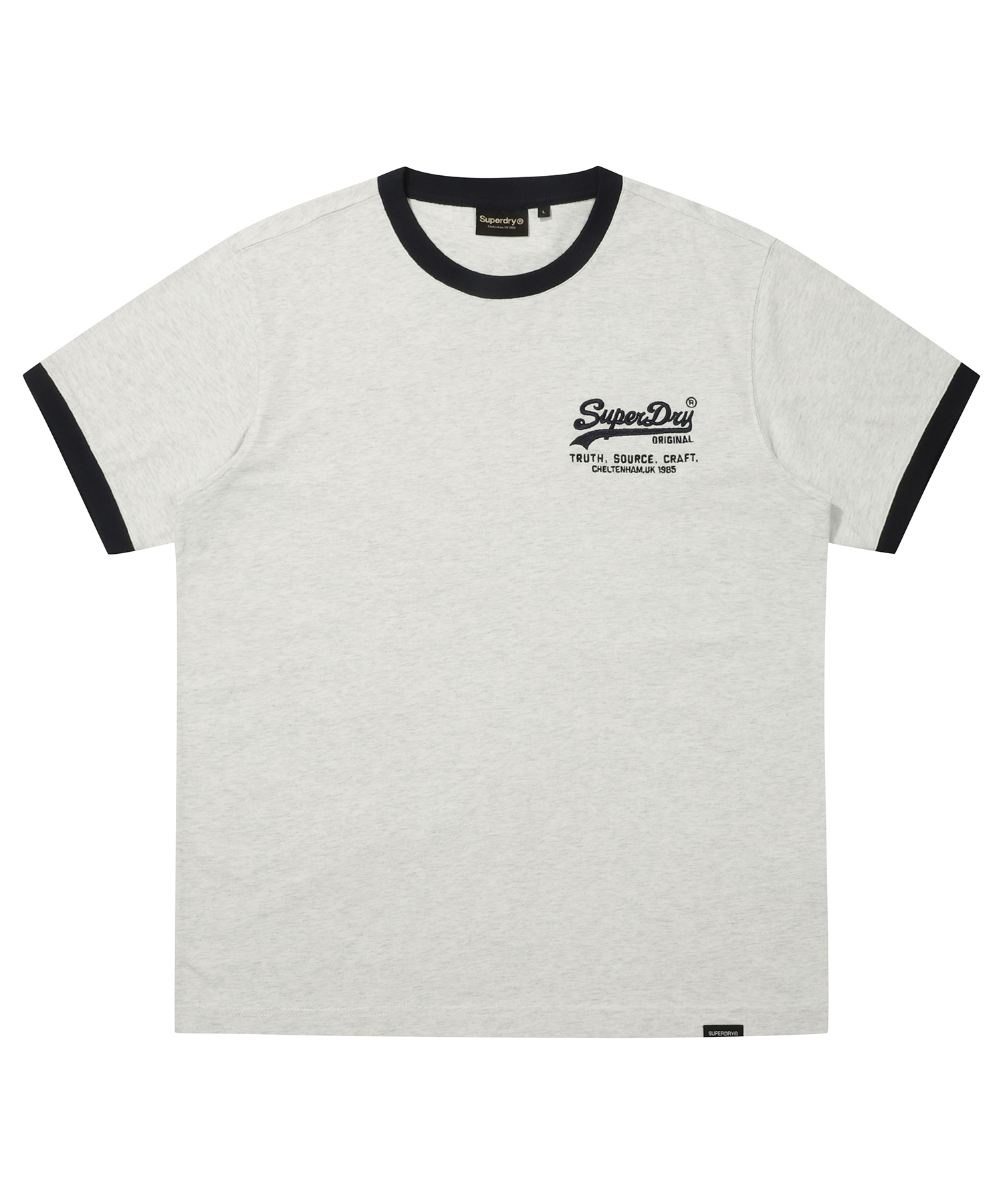 VINTAGE LOGO RINGER T SHIRT L GREY SDUISCP08 KLGR 1