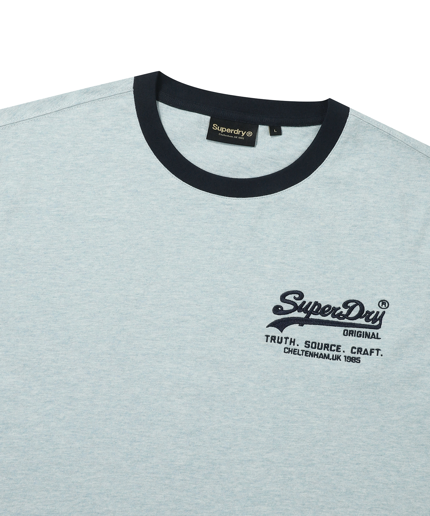 VINTAGE LOGO RINGER T SHIRT M SKYBLUE SDUISCP08 KMSB 3