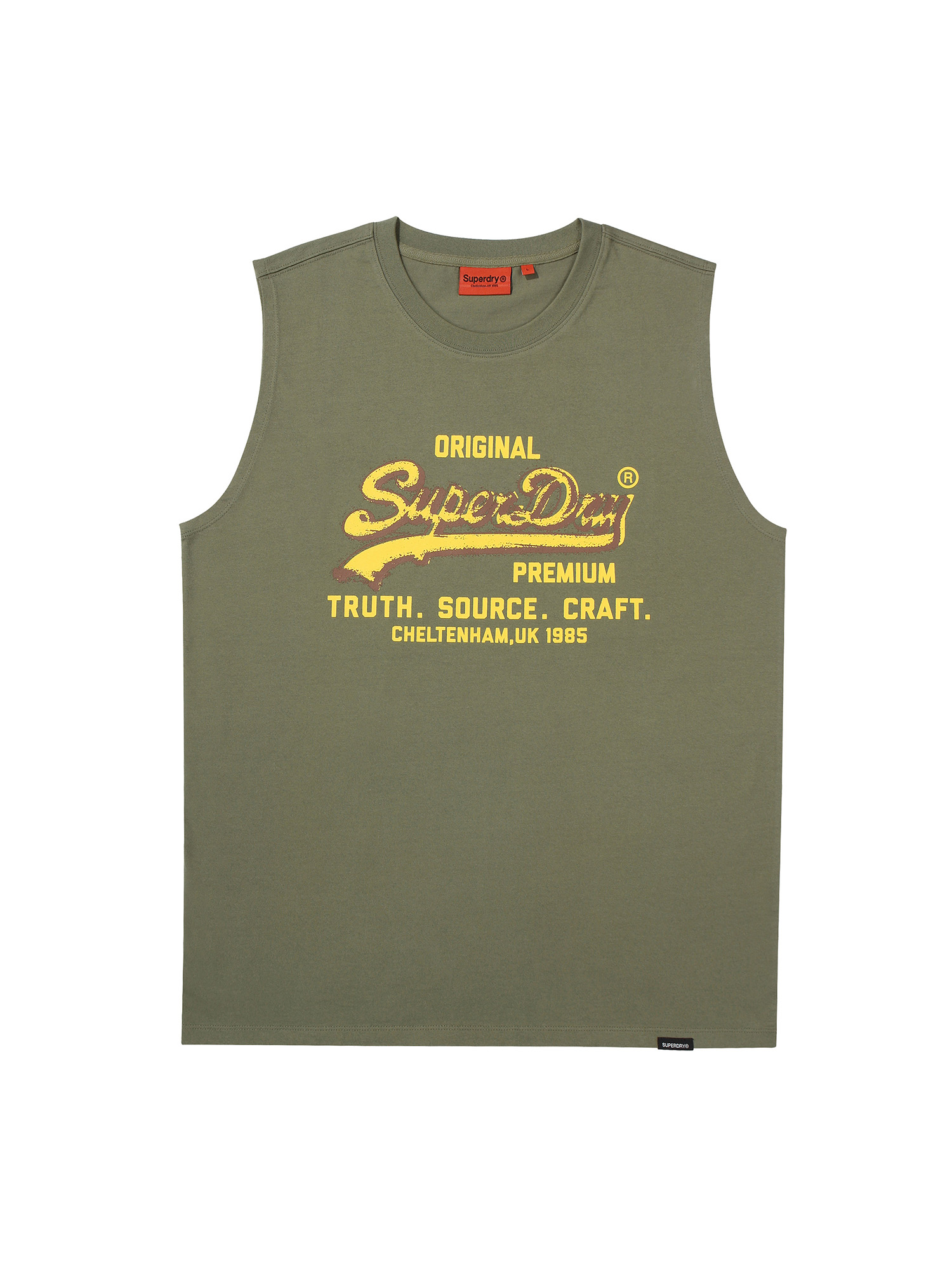 VINTAGE LOGO SLEEVELESS KHAKI SDMIVCP62 KKHK 1