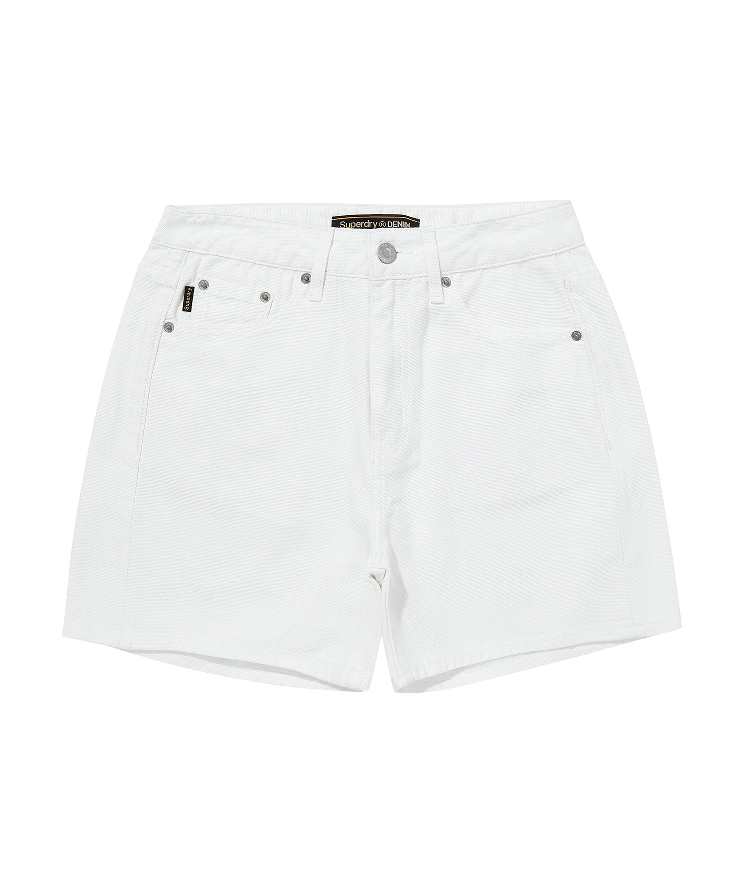 W FOUR QUARTER DENIM SHORTS WHITE SDFLHAP60 KWHT 1