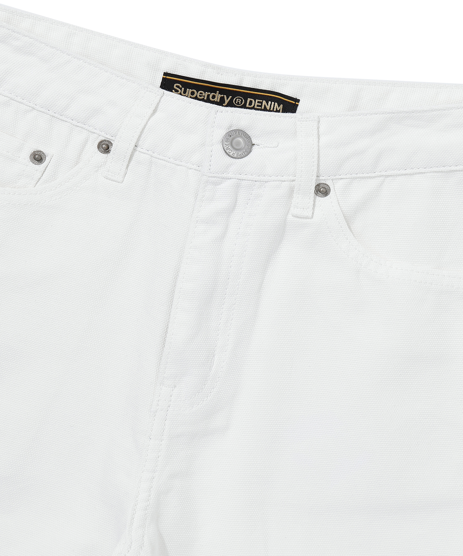 W FOUR QUARTER DENIM SHORTS WHITE SDFLHAP60 KWHT 3