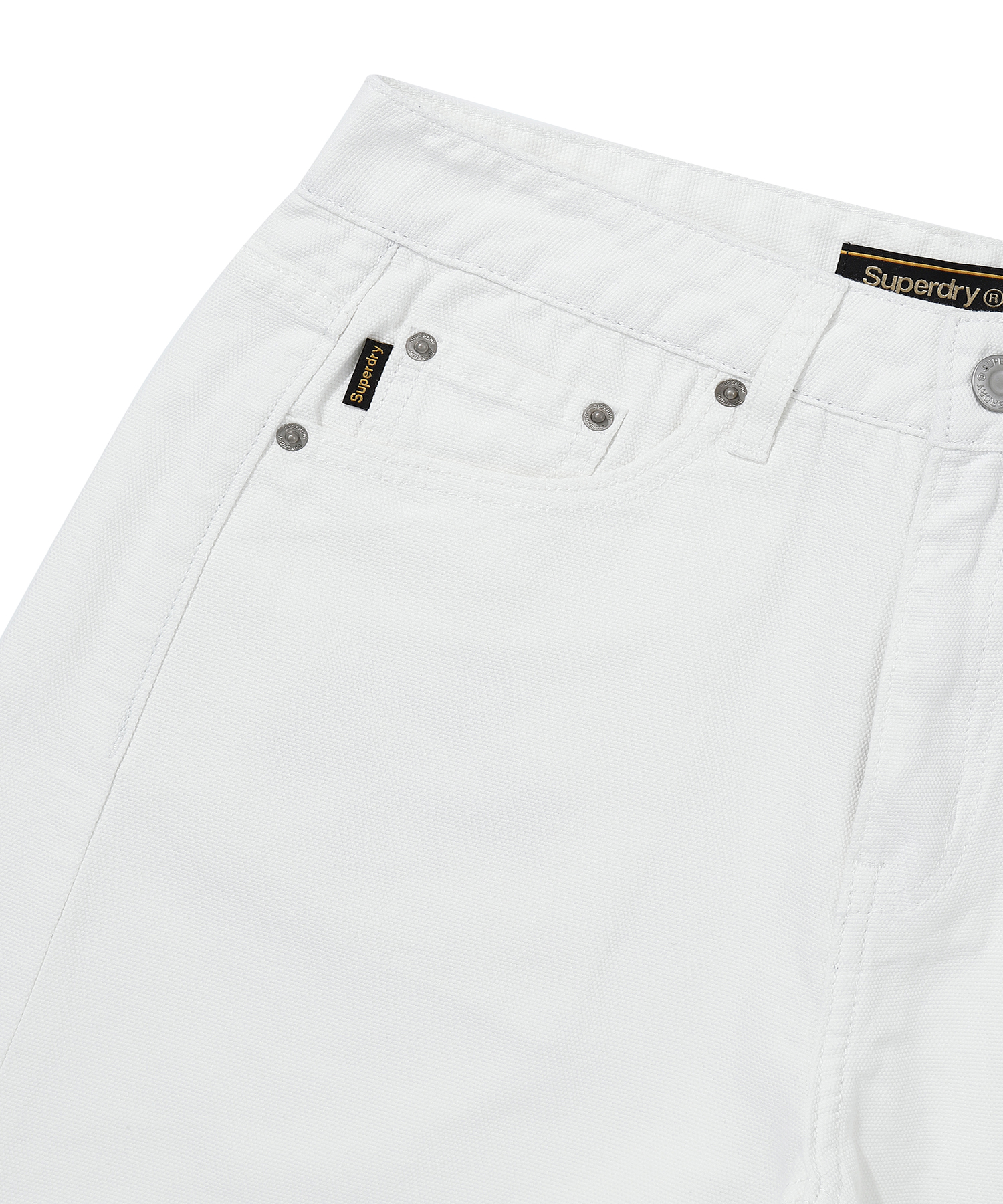 W FOUR QUARTER DENIM SHORTS WHITE SDFLHAP60 KWHT 4