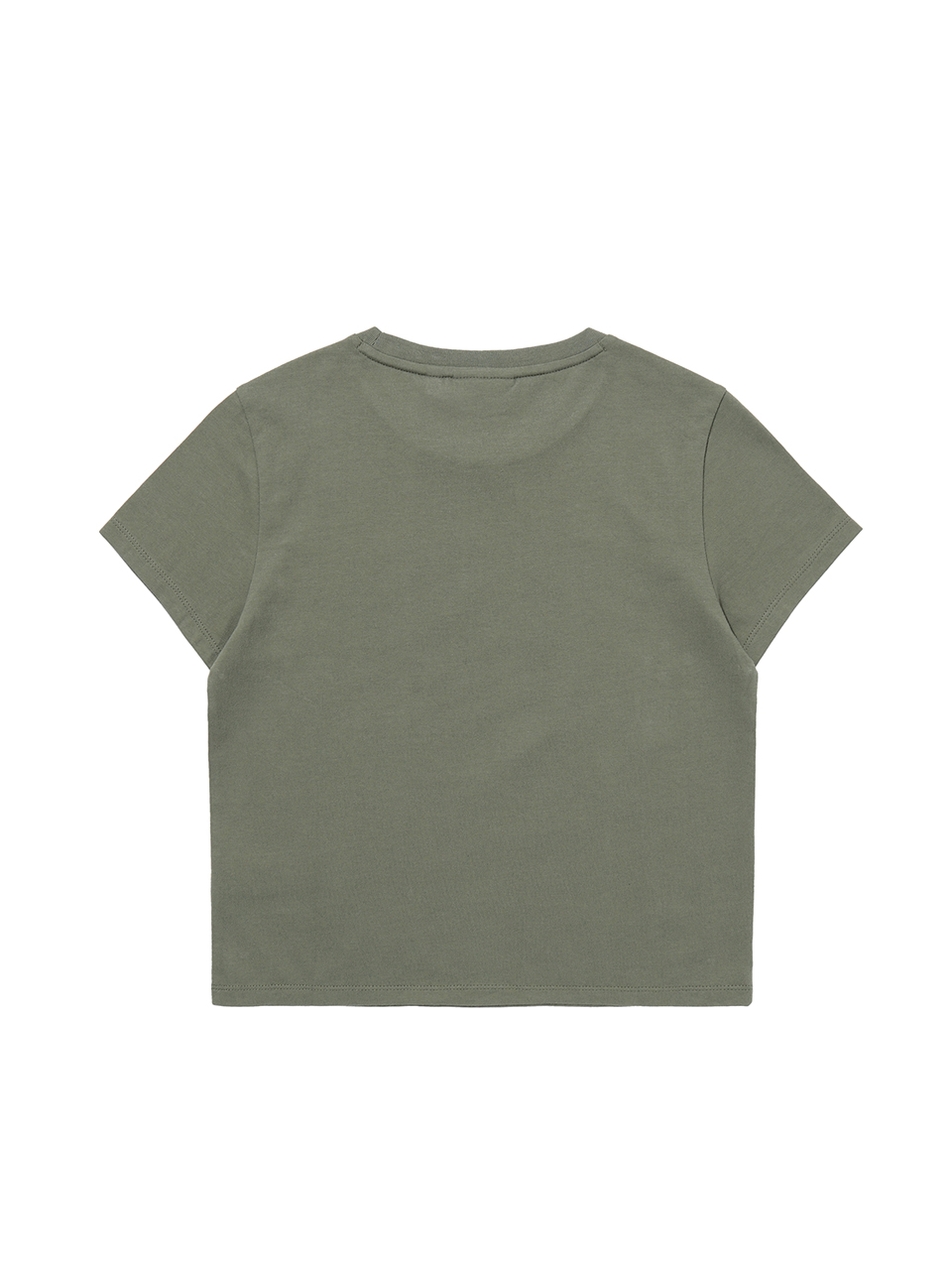 W VINTAGE ART CROP T SHIRT KHAKI SDFISCP08 KKHK 2