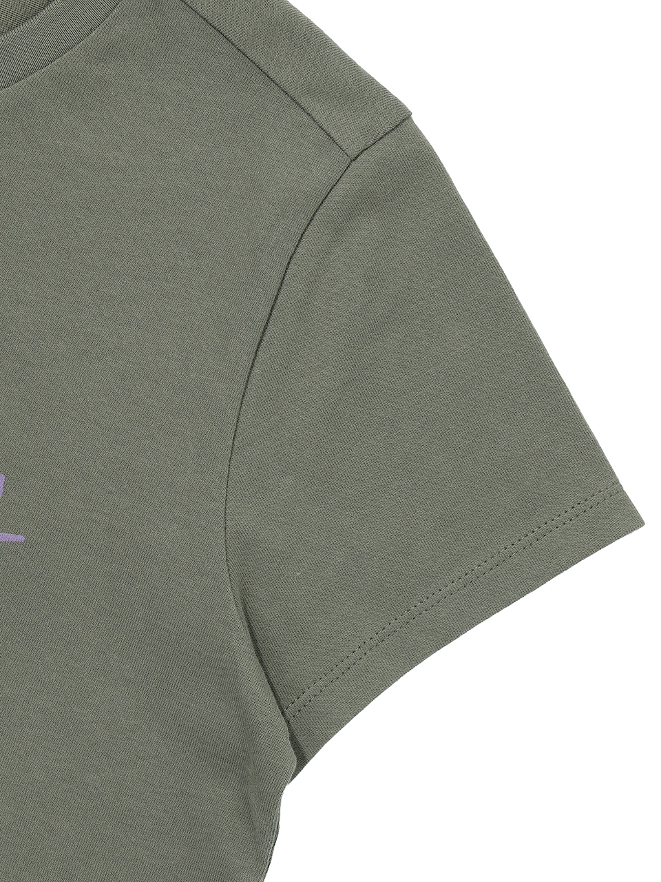 W VINTAGE ART CROP T SHIRT KHAKI SDFISCP08 KKHK 4