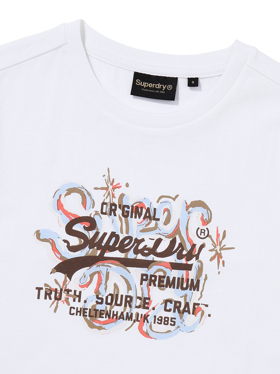 W VINTAGE ART CROP T SHIRT WHITE SDFISCP08 KWHT 3