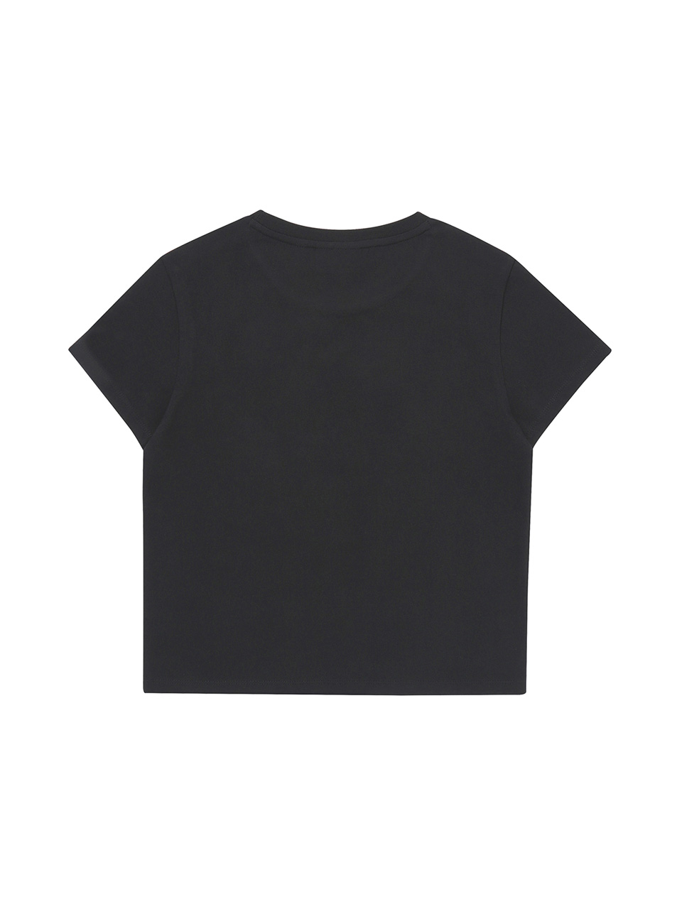 W VINTAGE LOGO CROP T SHIRT BLACK SDFISCP02 KBLK 2