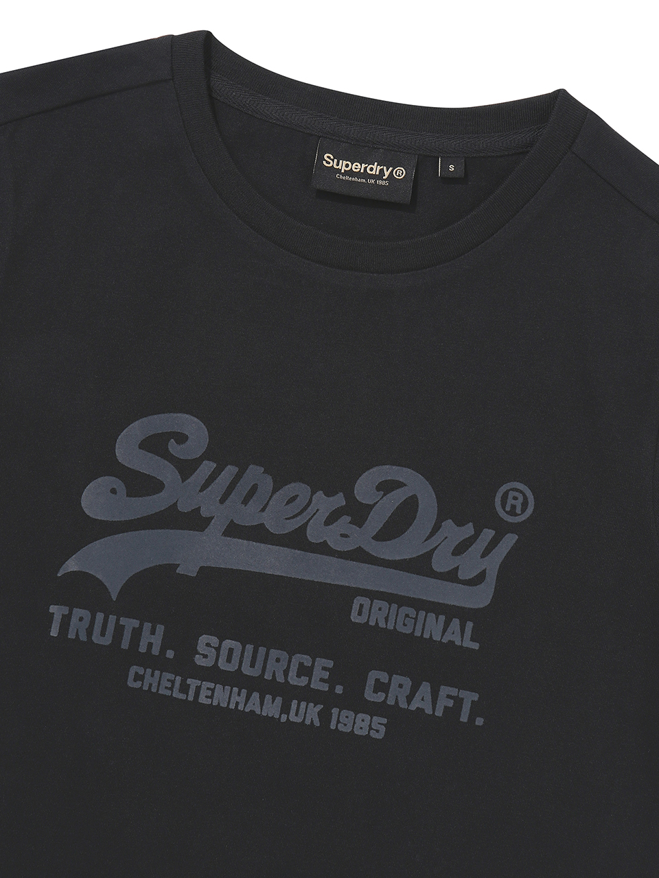 W VINTAGE LOGO CROP T SHIRT BLACK SDFISCP02 KBLK 3