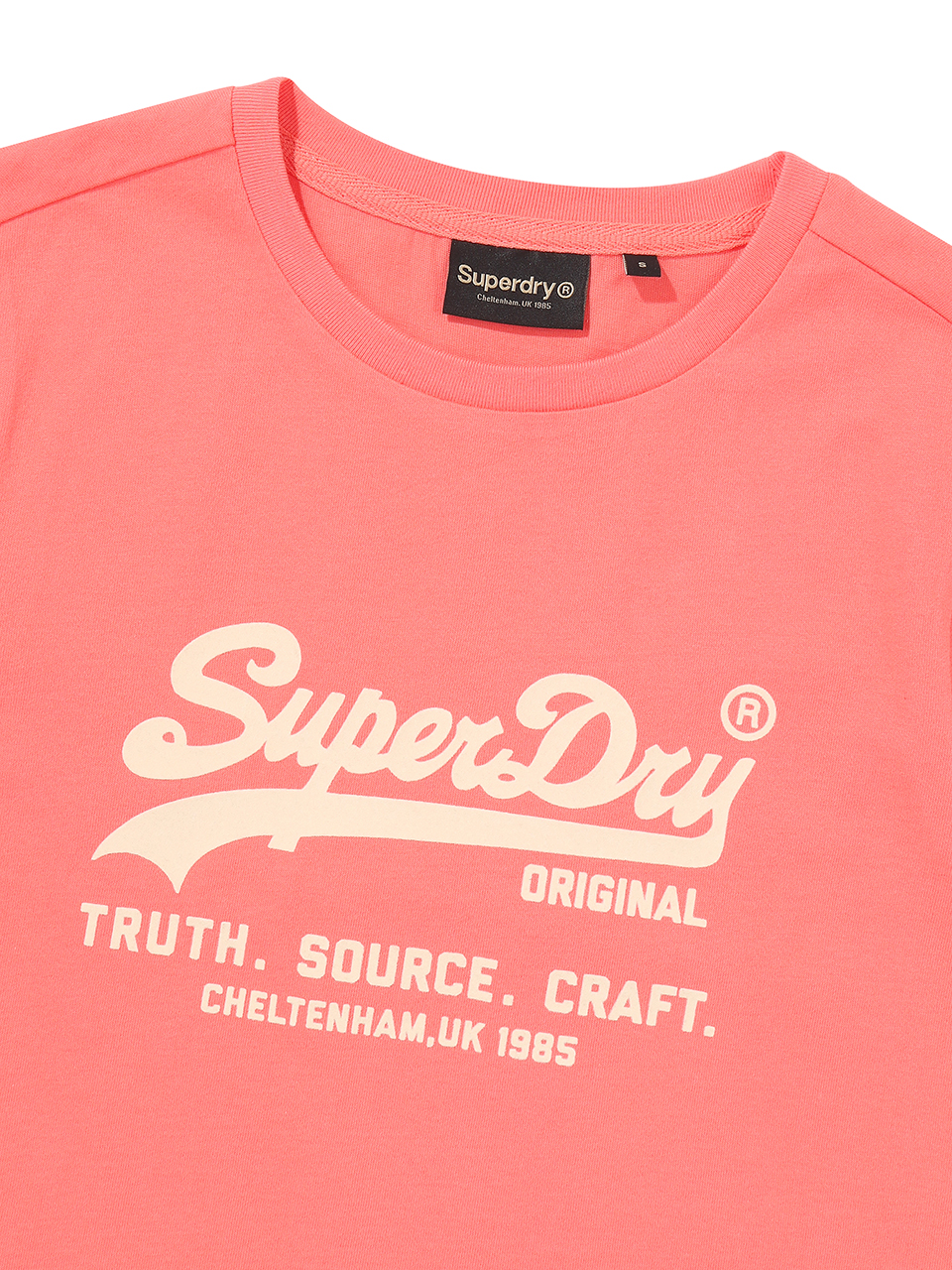 W VINTAGE LOGO CROP T SHIRT CORAL SDFISCP02 KCRL 3