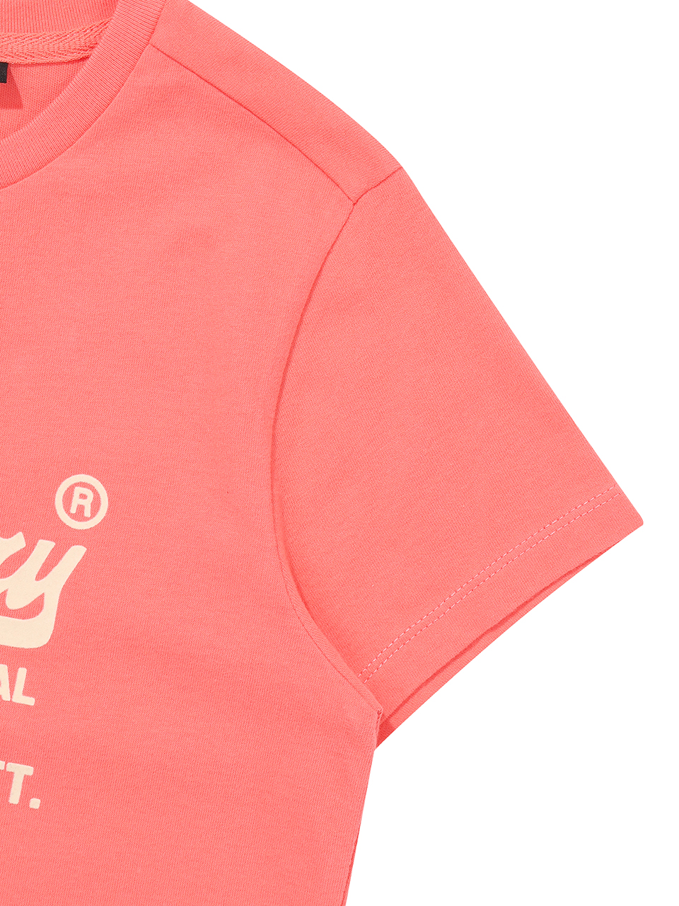 W VINTAGE LOGO CROP T SHIRT CORAL SDFISCP02 KCRL 43