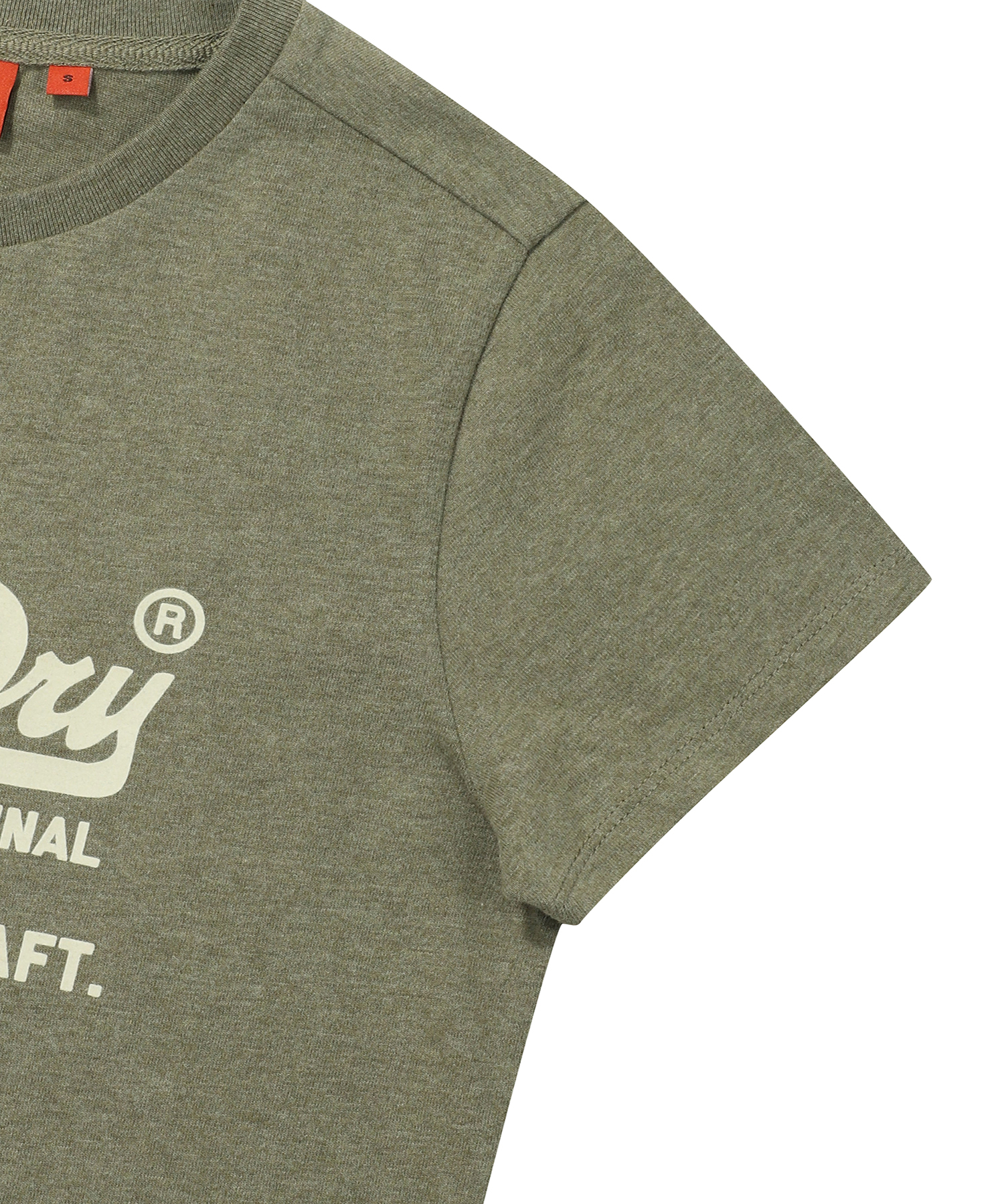 W VINTAGE LOGO CROP T SHIRT L KHAKI SDFISCP02 KLKH 4