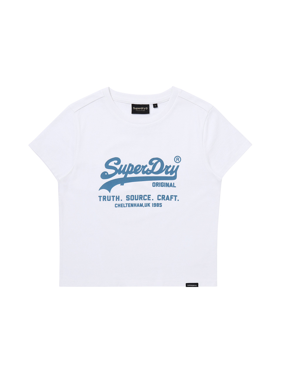 W VINTAGE LOGO CROP T SHIRT WHITE SDFISCP02 KWHT 1