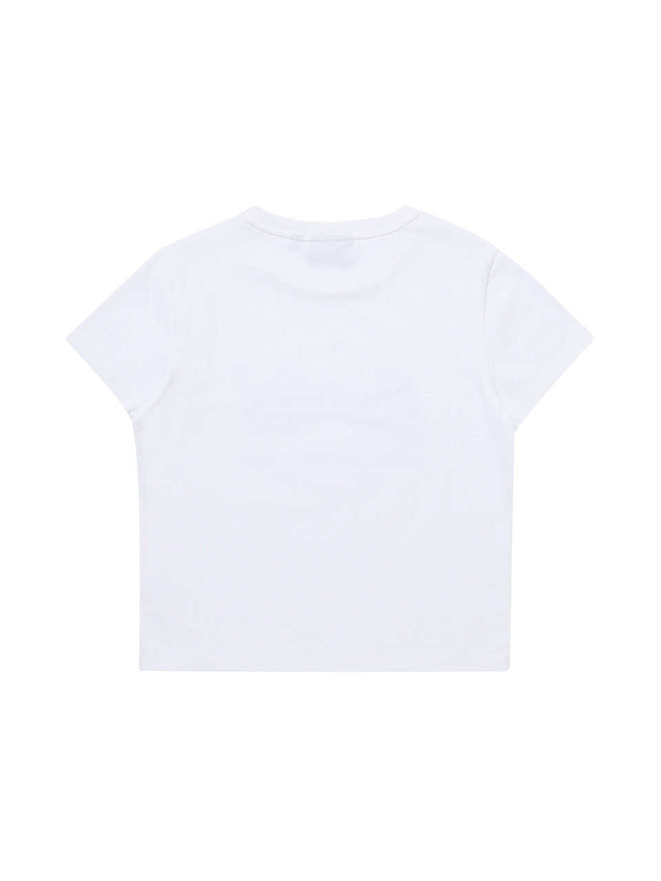 W VINTAGE LOGO CROP T SHIRT WHITE SDFISCP02 KWHT 2