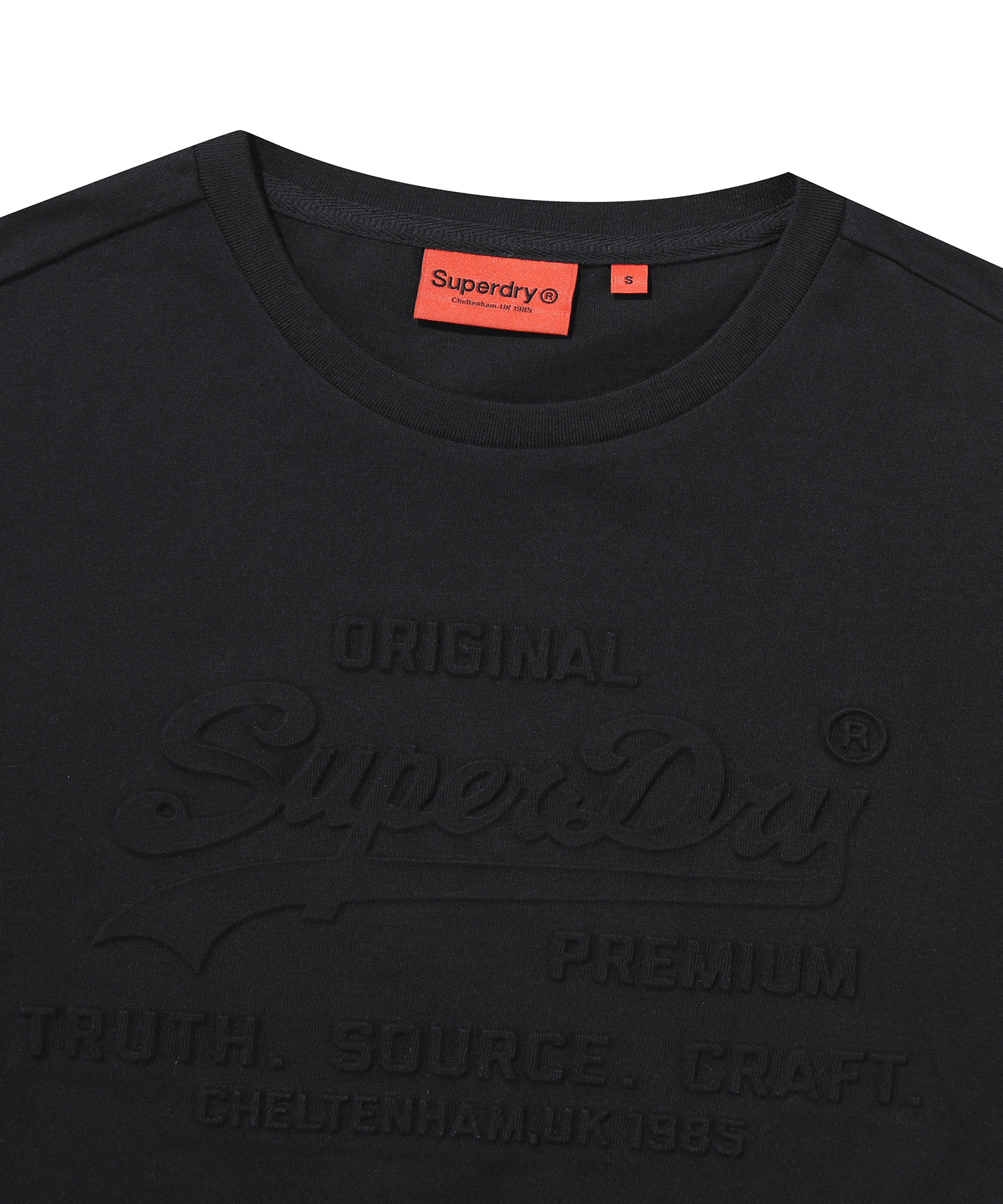 W VINTAGE LOGO EMB T SHIRT BLACK SDFISCP03 KBLK 3