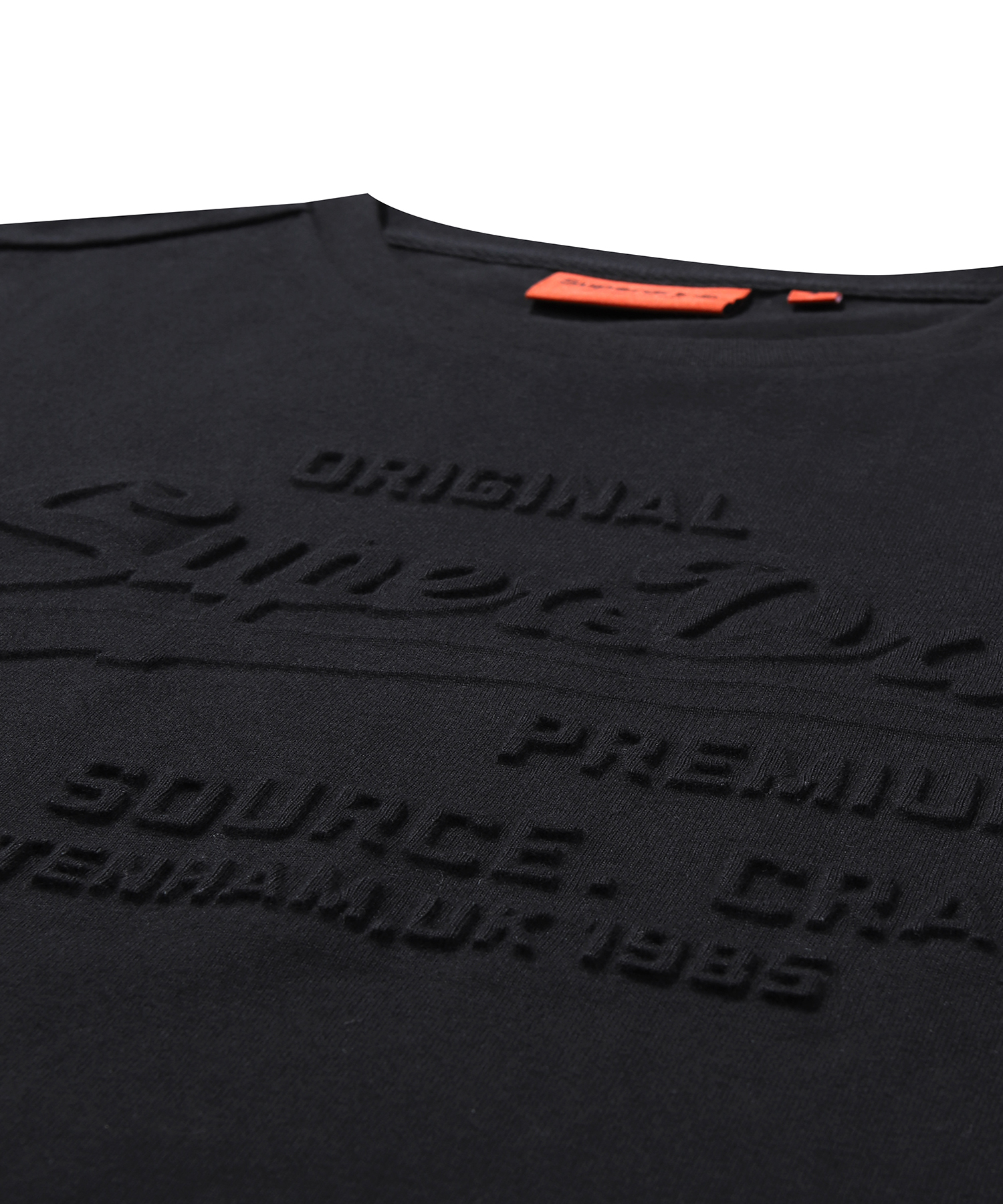 W VINTAGE LOGO EMB T SHIRT BLACK SDFISCP03 KBLK 4