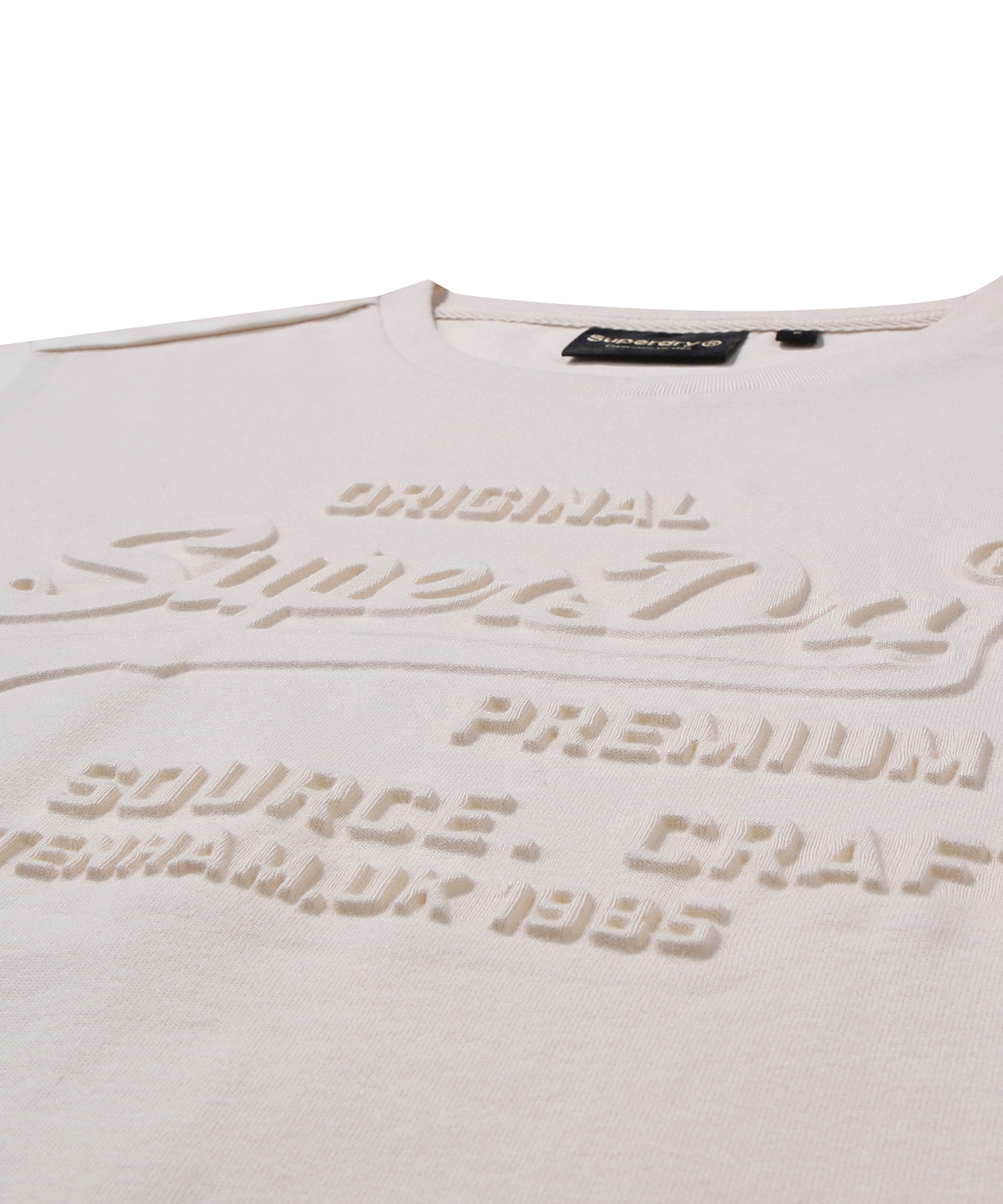 W VINTAGE LOGO EMB T SHIRT L BEIGE SDFISCP03 KLBE 4