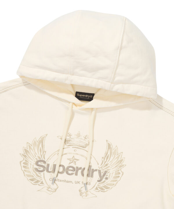 W VINTAGE WASHED CROP HOODIE CREAM SDFMHAP40 KCRM 3
