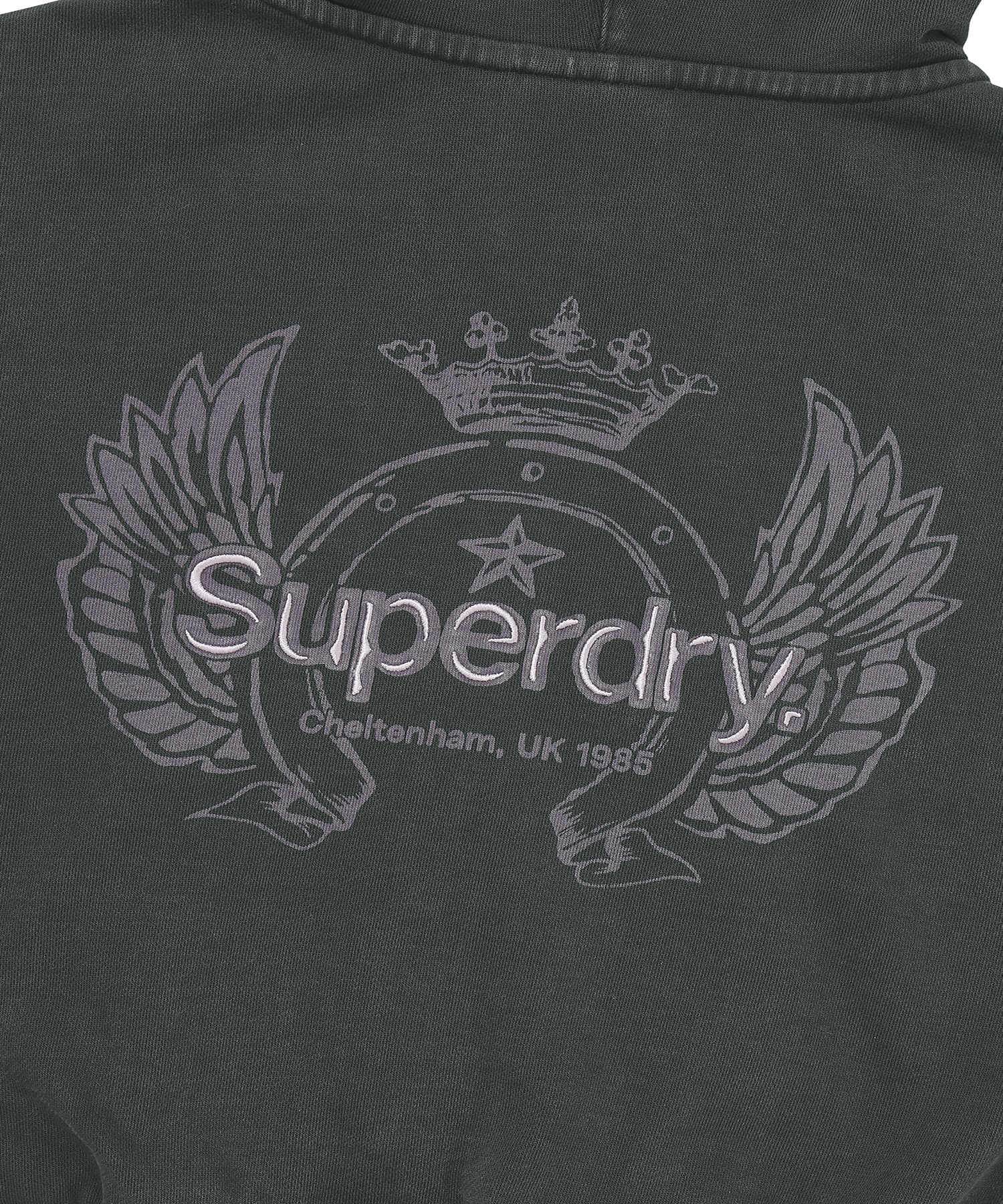 W VINTAGE WASHED CROP HOODIE D GREY SDFMZAP40 KDGR 5