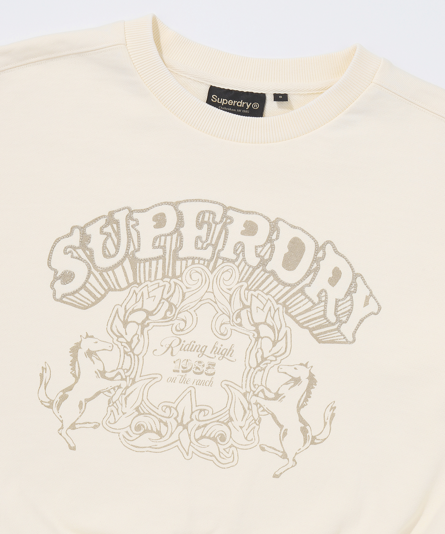 W VINTAGE WASHED CROP SWEATSHIRT CREAM SDFMRAP40 KCRM 3