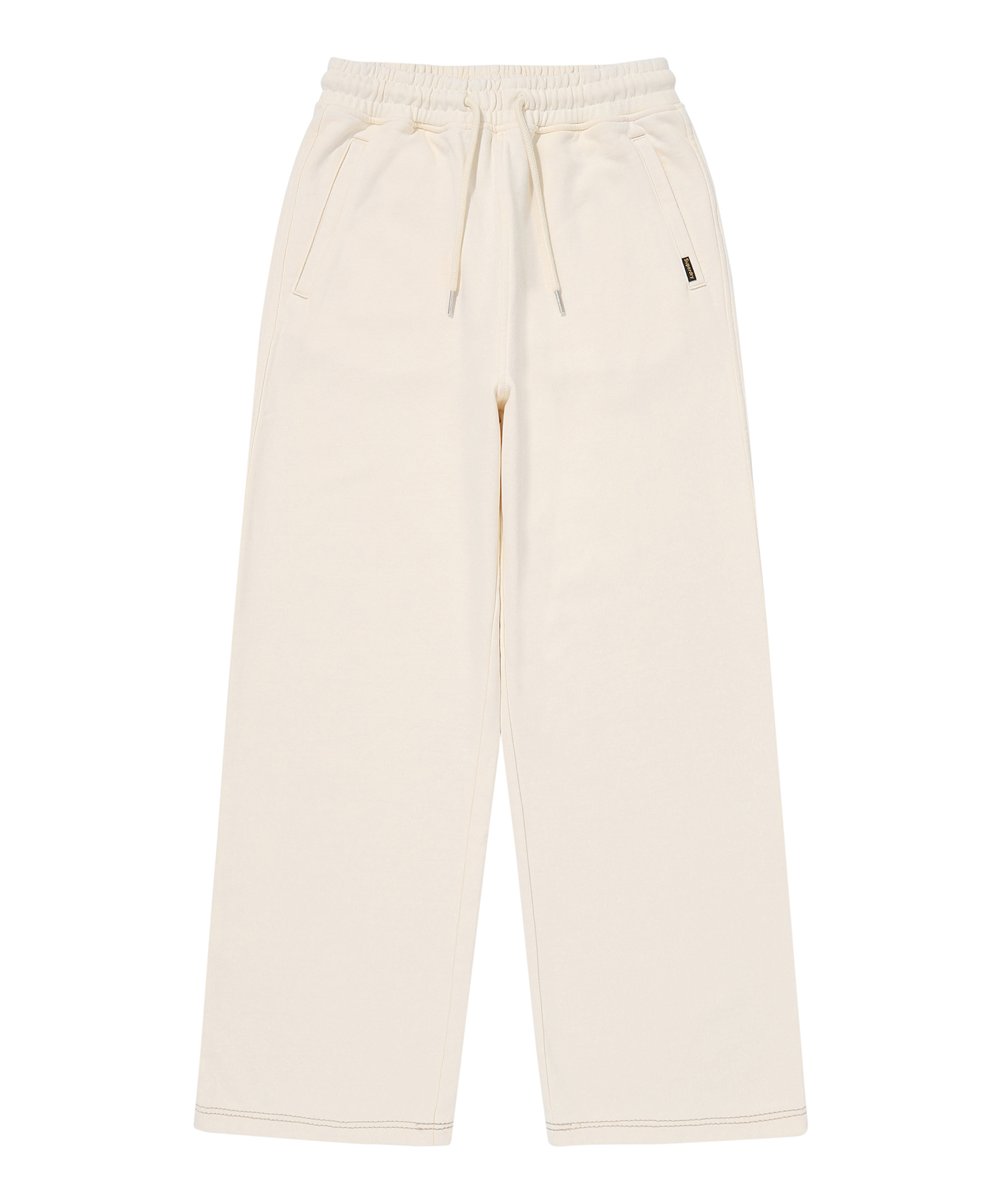 W VINTAGE WASHED WIDE SWEATPANTS CREAM SDFLWAP40 KCRM 1