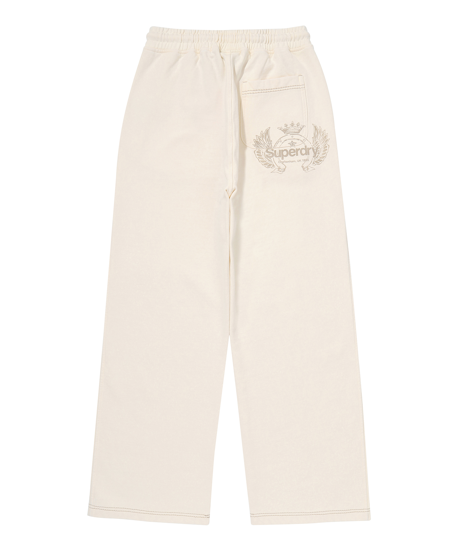 W VINTAGE WASHED WIDE SWEATPANTS CREAM SDFLWAP40 KCRM 2