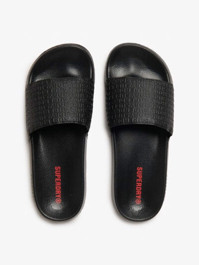 AOP EMBOSSED POOL SLIDE Black MF310272A 02A 2