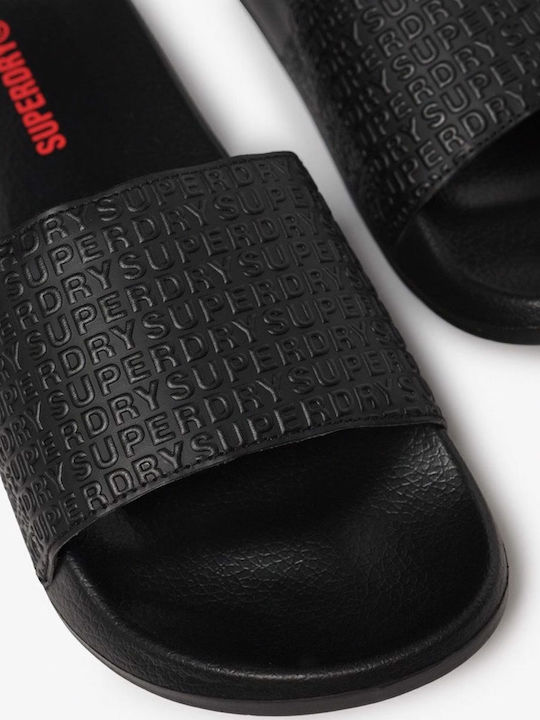 AOP EMBOSSED POOL SLIDE Black MF310272A 02A 3