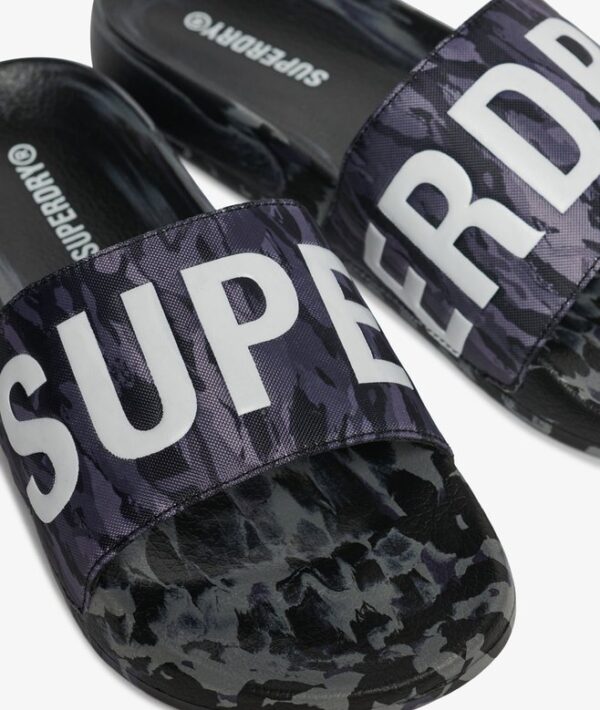 CORE CAMO POOL SLIDE Dark Grey Tiger Camo MF310278A 9TO 4
