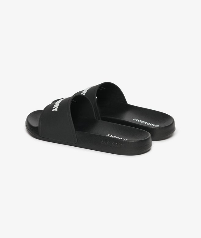 LOGO POOL SLIDE Black Ecru MF310271A AZD 1