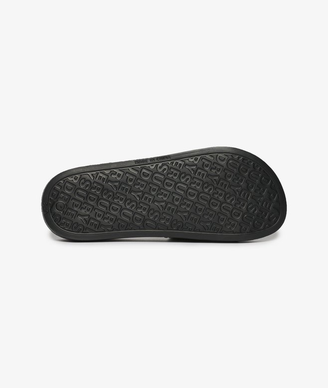 LOGO POOL SLIDE Black Ecru MF310271A AZD 3