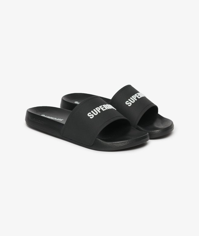 LOGO POOL SLIDE Black Ecru MF310271A AZD