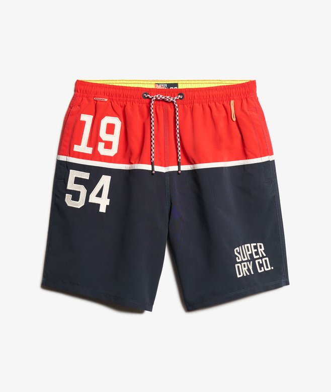 NAUTICAL LOGO 17 SWIM SHORT TRICOLORE NAVY M3010249A F5Y 3