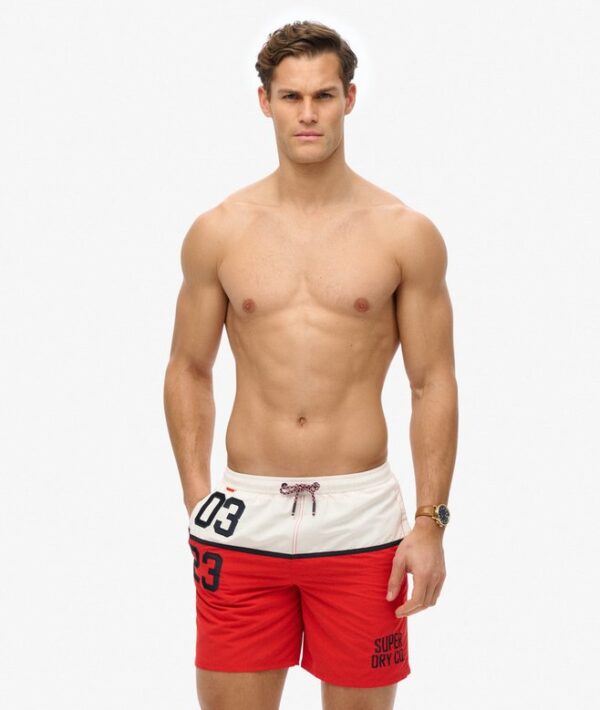 NAUTICAL LOGO 17 SWIM SHORT TRICOLORE RED M3010249A F5Z 3