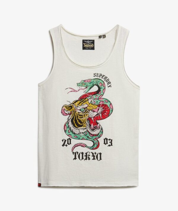 NEO TRAD TATTOO SCOOPNECK TANK Bone White Slub W6012044A E8V 2