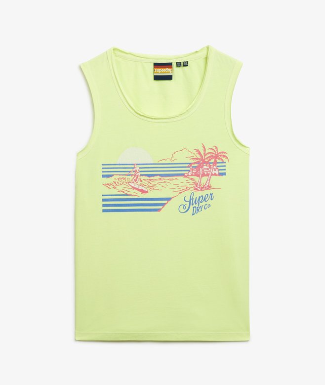 OUTDOOR STRIPE SCOOP NECK TANK Dry Fluro Yellow W6012095A C6S