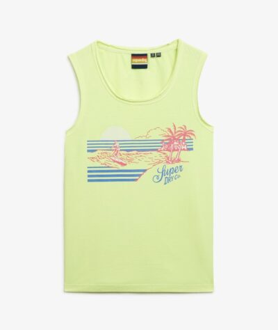 OUTDOOR STRIPE SCOOP NECK TANK Dry Fluro Yellow W6012095A C6S