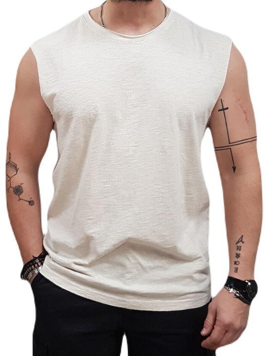 RAW EDGE SLUB TANK Oat Cream Marl M6010897A 8ZU 2