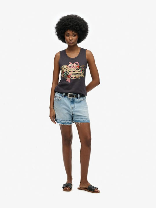 VL TOKYO SCOOP NECK TANK Dark Charcoal W6012090A 6Q4 3